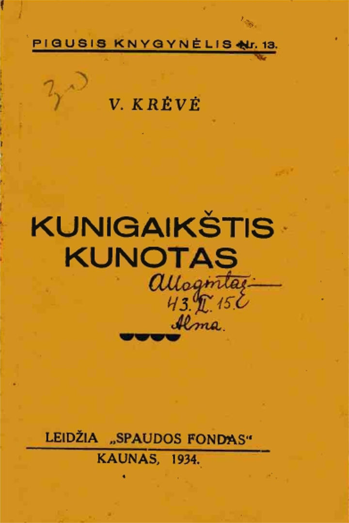 Kunigaikštis Kunotas (1934 m.) 1