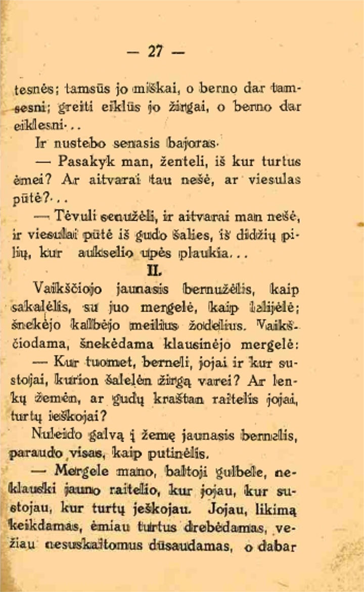Vakarinė Giesmė Gilšė, Daina Apie Arą (1934 m.) 4